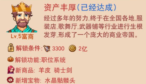 平民崛起记资产丰厚成就怎么达成